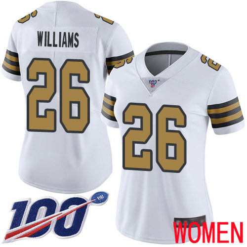 New Orleans Saints Limited White Women P J  Williams Jersey NFL Football #26 100th Season Rush Vapor Untouchable Jersey->youth nfl jersey->Youth Jersey